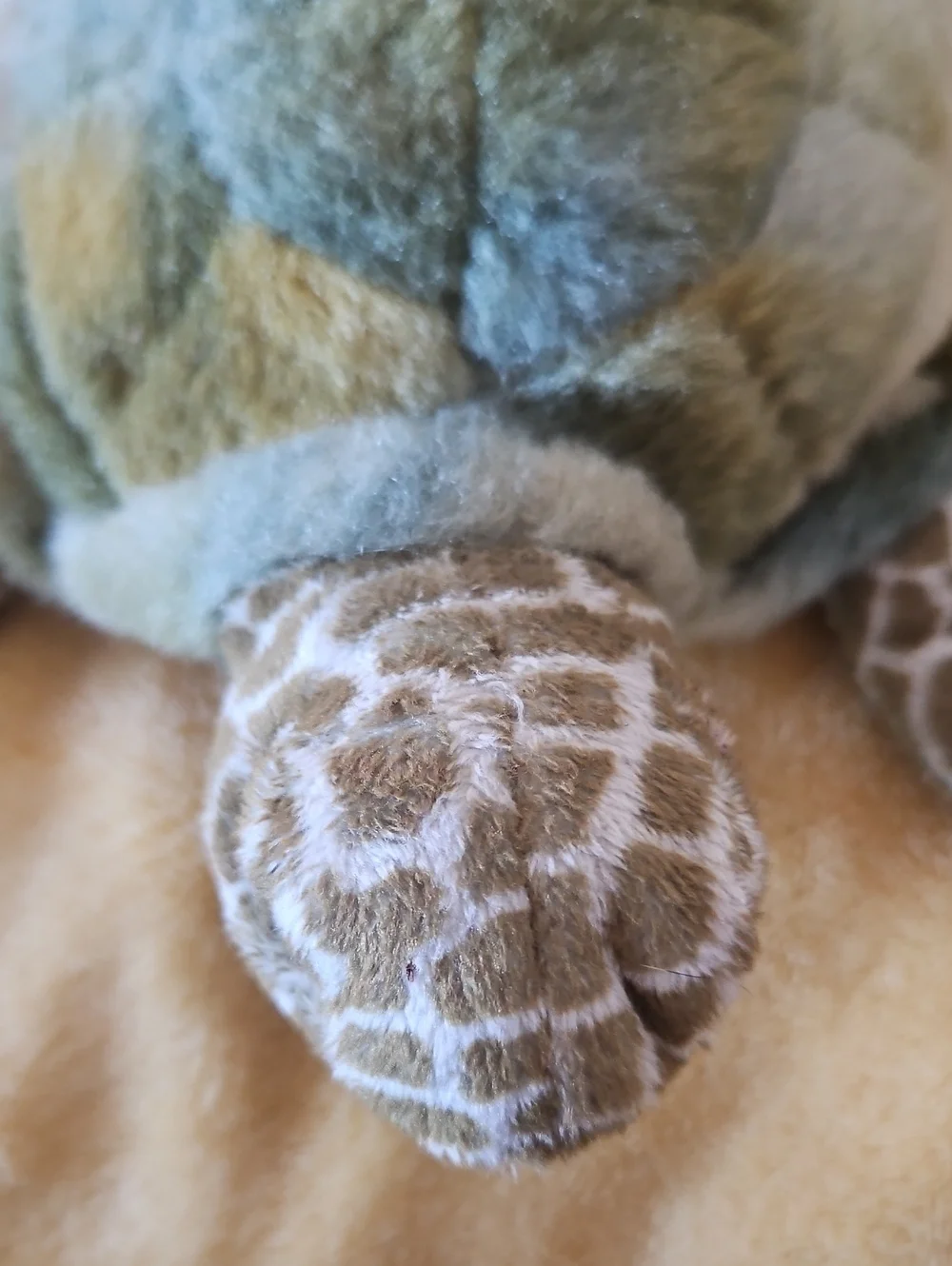 Plush Turtle Reptile Toy - Green and Tan